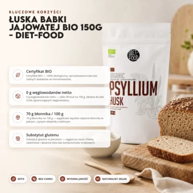 Łuska babki jajowatej BIO 150g - Diet-Food