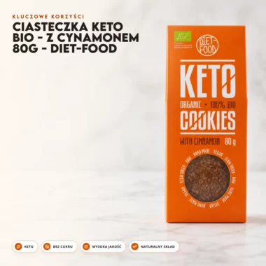 Ciasteczka Keto BIO - z Cynamonem 80g - Diet-Food