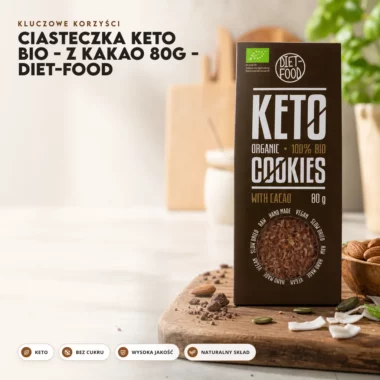 Ciasteczka Keto BIO - z Kakao 80g - Diet-Food