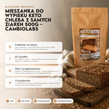 Mieszanka do wypieku keto chleba z samych ziaren 500g - CambioLabs