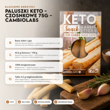 Paluszki Keto - Czosnkowe 75g - CambioLabs