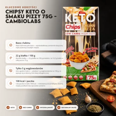 Chipsy Keto o Smaku Pizzy 75g - CambioLabs