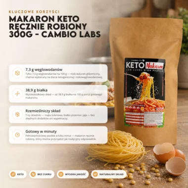Makaron Keto Ręcznie Robiony 300g - Cambio Labs