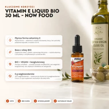 Vitamin E Liquid BIO 30 ml - Now Food
