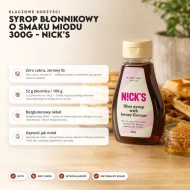 Syrop Błonnikowy o Smaku Miodu 300g - Nick's