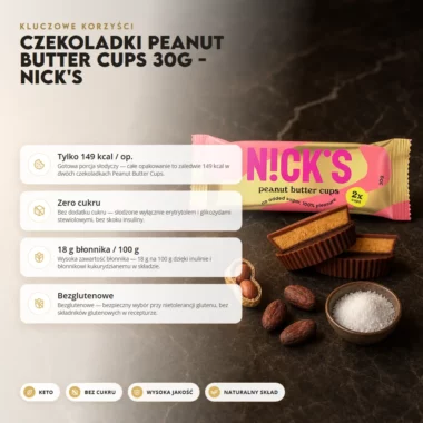 Czekoladki Peanut Butter Cups 30g - Nick's