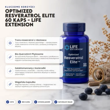 Optimized Resveratrol Elite 60 kaps - Life Extension