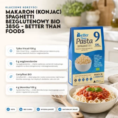 Makaron (Konjac) Spaghetti Bezglutenowy BIO 385g - Better Than Foods