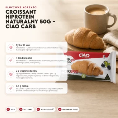 Croissant HiProtein Naturalny 50g - Ciao Carb