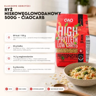 Ryż Niskowęglowodanowy 500g - CiaoCarb