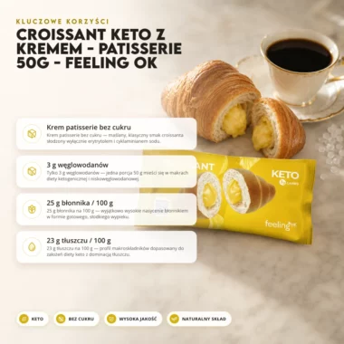 Croissant Keto z Kremem - Patisserie 50g - Feeling Ok