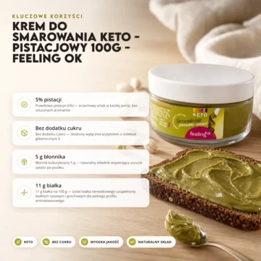 Krem do Smarowania Keto - Pistacjowy 100g - Feeling Ok