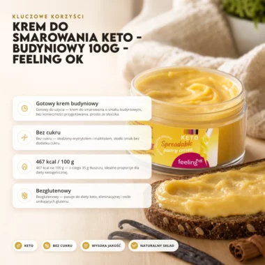 Krem do Smarowania Keto - Budyniowy 100g - Feeling Ok
