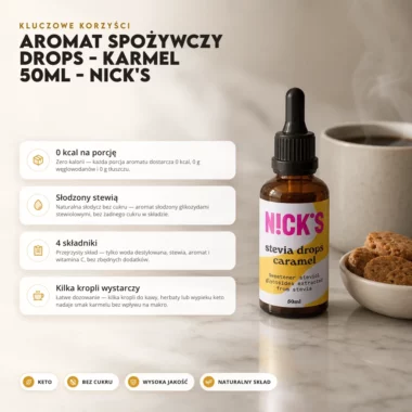 Aromat Spożywczy Drops - Karmel 50ml - Nick's