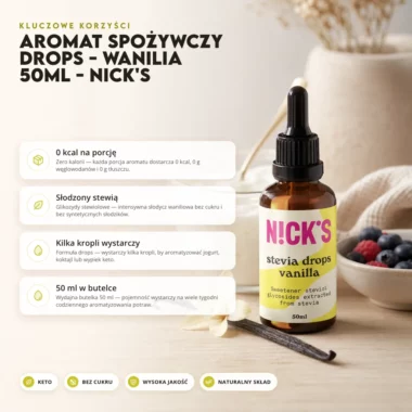 Aromat Spożywczy Drops - Wanilia 50ml - Nick's