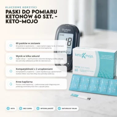 Paski do Pomiaru Ketonów 60 szt. - KETO-MOJO