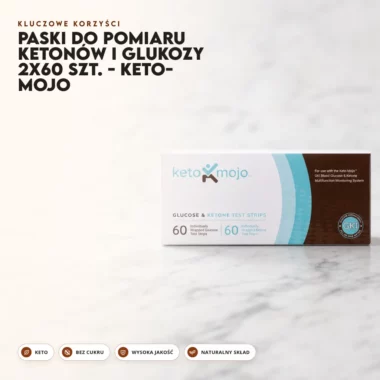 Paski do Pomiaru Ketonów i Glukozy 2x60 szt. - KETO-MOJO