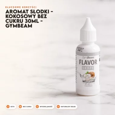 Aromat Słodki - Kokosowy Bez Cukru 30ml - GymBeam