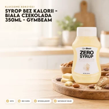Syrop Bez Kalorii - Biała Czekolada 350ml - GymBeam
