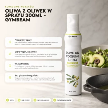 Oliwa z Oliwek w Sprayu 200ml - GymBeam