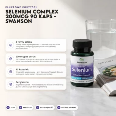 Selenium Complex 200mcg 90 kaps - Swanson