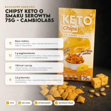 Chipsy Keto o Smaku Serowym 75g - CambioLabs