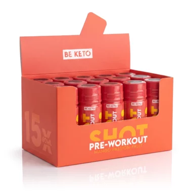 Shot Przedtreningowy - Mango & Marakuja Zestaw 15 x 60ml - BeKeto