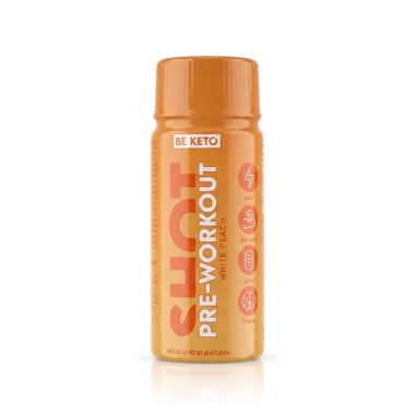 Shot Przedtreningowy - Biała Brzoskwinia 60ml - BeKeto