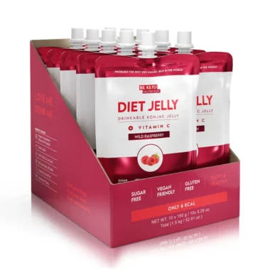 Galaretka Dietetyczna Konjac - Dzika Malina Zestaw 5 x 150g - BeKeto